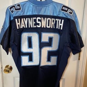 Authentic Albert Haynesworth Tennessee Titans Dark Blue Jersey